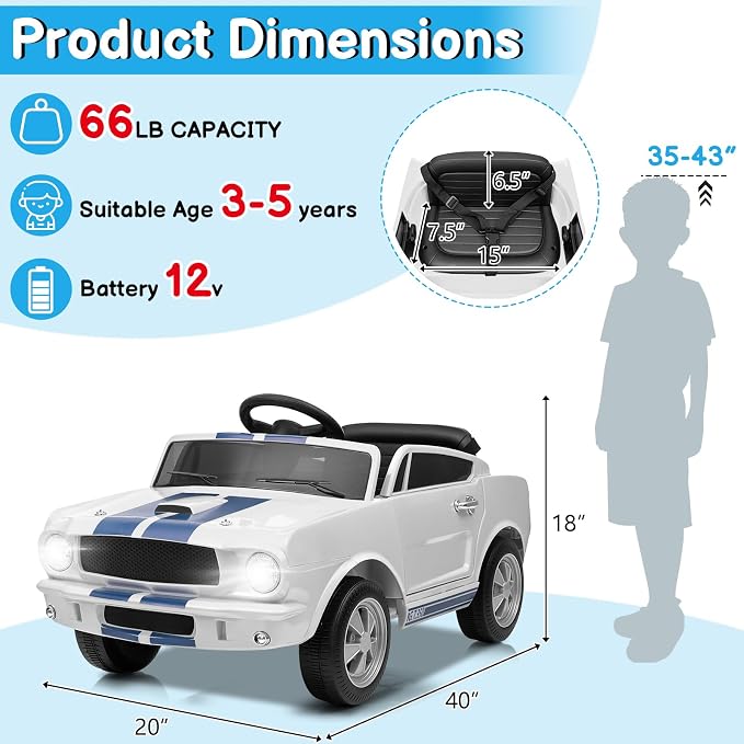 Winado Licensed Shelby Electric Car - Image 6