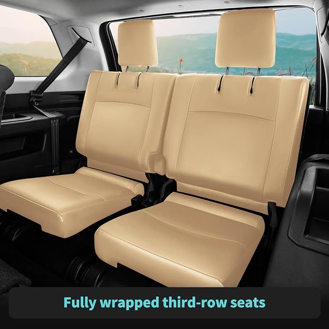 Seat Covers for Toyota 4Runner 2011-2024, Faux Leather Car Seat Cover Full Set - Image 4