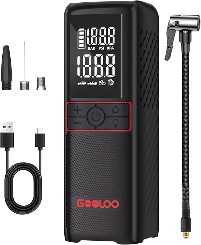 GOOLOO GT160 Tire Inflator Portable Air Compressor, 160PSI Portable Air Pump by GOOLOO