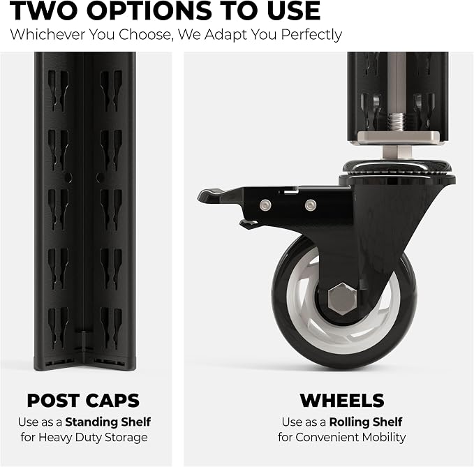 HOMEDANT House 5-Tier Metal Rolling Cart Shelf Rack Casters Heavy Duty - Image 16