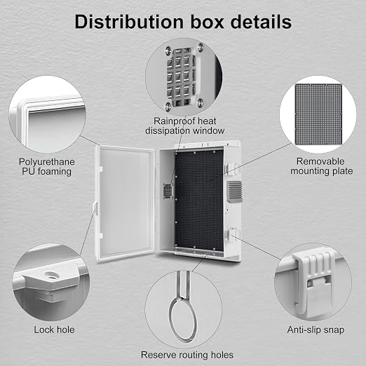 Outdoor Electrical Junction Box, ABS Water Resistant Enclosure - Image 4