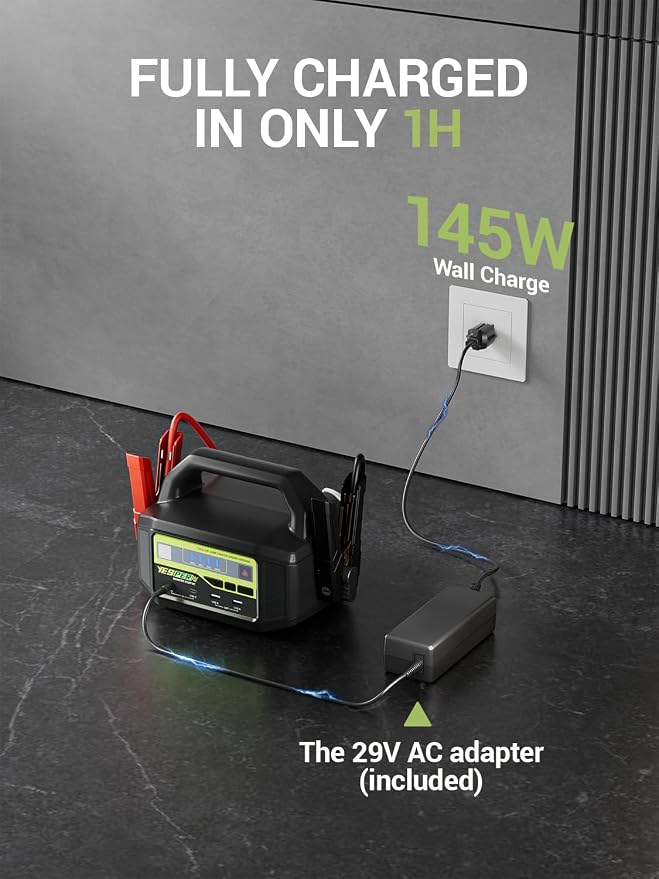 YESPER 12V/24V Car Jump Starter, 6000A Peak 5.1 lbs Portable Jump Starter - Image 5