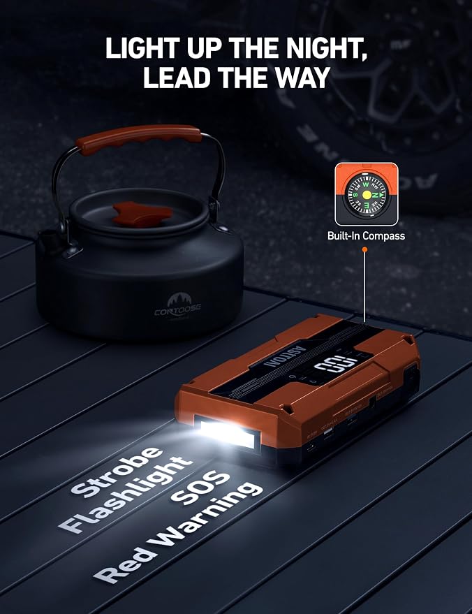 AstroAI T8 Car Jump Starter, 2500A 8-in-1 Jump Box - Image 6