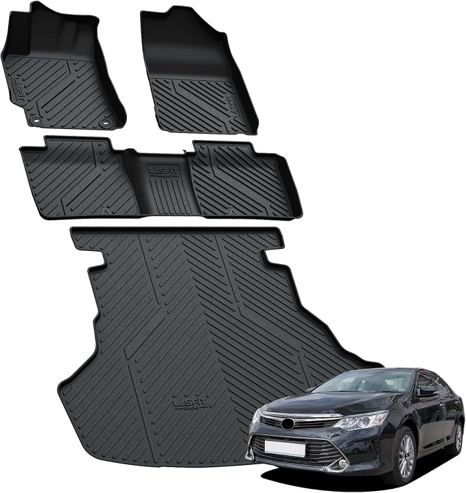 LASFIT Floor Mats for Toyota Camry 2015-2017 LE/SE/XLE/XSE, Custom Fit TPE All - Image 8