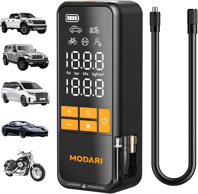 Tire Inflator Portable Air Compressor, 5X Faster 160 PSI Portable Tire Inflator by HOME