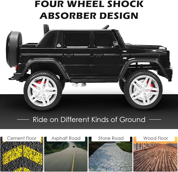 Costzon Ride on Car, Licensed Mercedes-Benz Maybach, 12V Battery Powered - Image 8