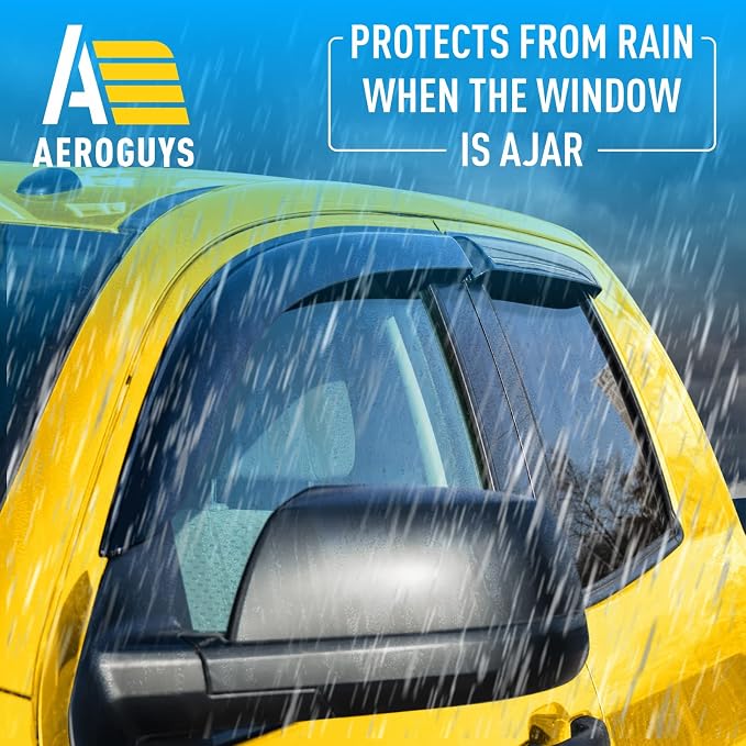 Extra Durable Window Deflectors Tape-On Window Visors Rain Guards Fit - Image 2