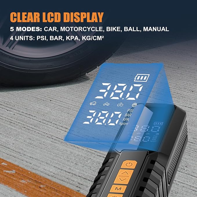 Tire Inflator Portable Air Compressor, Air Pump - Image 4