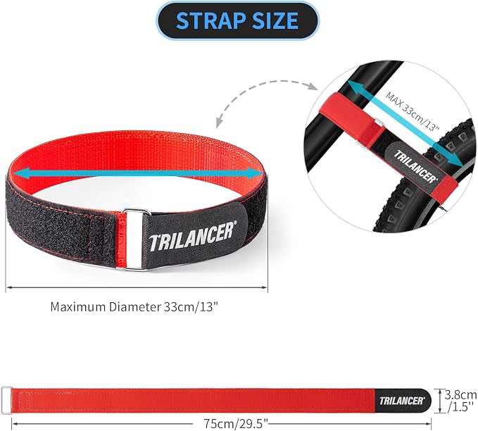 Bike Rack Straps with Extra-Wide Silicone Anti-Slip Coating, Transportation and - Image 4