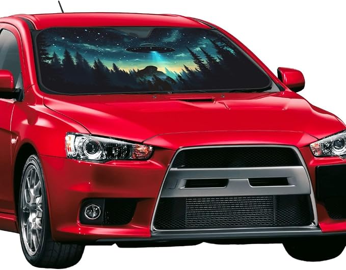 Alien Tree Car Sun Shade Windshield Sunshade Foldable Front Window Shield Cover - Image 2