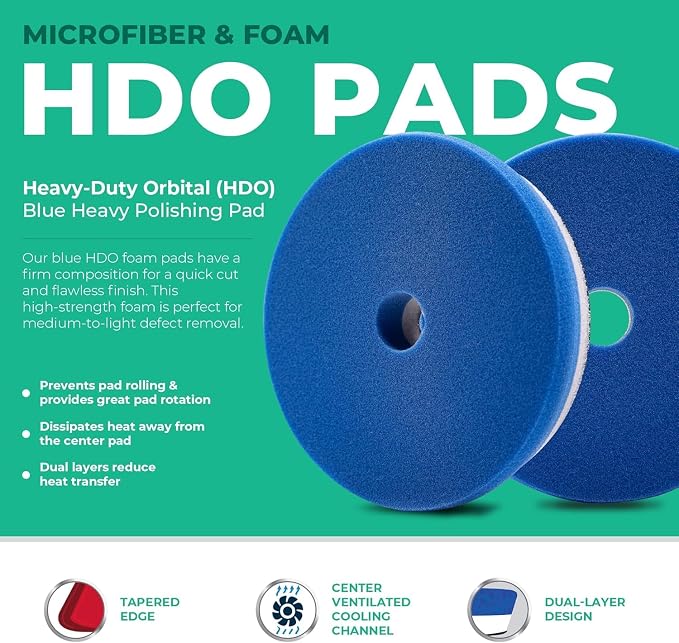 Lake Country 6.5" HDO Orange Foam Polishing Pad – Premium Heavy Duty Orbital - Image 4