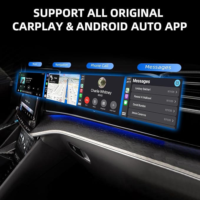 Mini Wireless CarPlay Adapter for iPhone, 2 in 1 CarPlay and Android Auto - Image 5