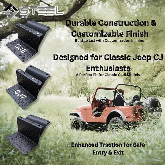 CJ5 Side Steps Compatible with Jeep © CJ Vehicles - Image 2