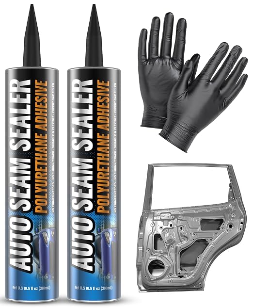 2 Pack Professional Automotive Seam Sealer, Paintable Quick-Set Polyurethane by FORTIVO