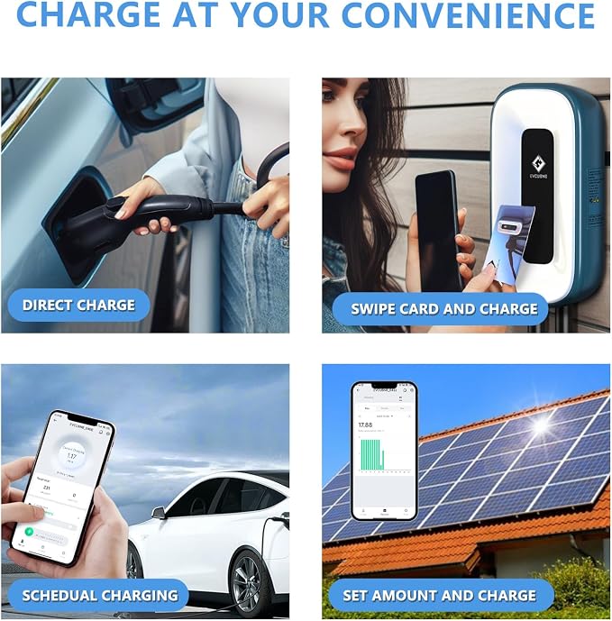 EV Charger Level 2，50 Amp Charge Station, Indoor/Outdoor EVSE, 25Ft Cable Level - Image 4