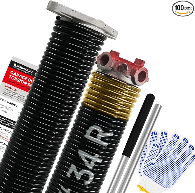 Pair of 1.75" Garage Door Torsion Springs Set by KaiMinDogzGarageDoorSpring