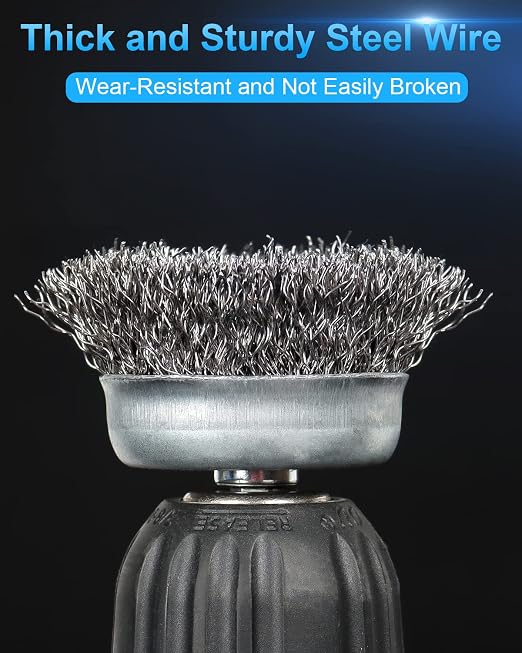 15 Pack Carbon Steel Wire Wheel Brush, Rocaris Cup Brush, Wheel Brush, Pen - Image 4