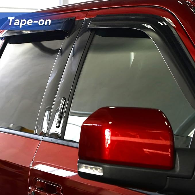 Window Visors Rain Guards for 2015-2024 Ford F150 SuperCab, Out-Channel Window - Image 4