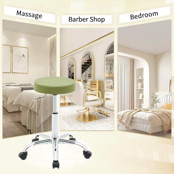 Tattoo Stool with Wheels, Adjustable Rolling Massage Chair19.5’’-26.6’’ - Image 6