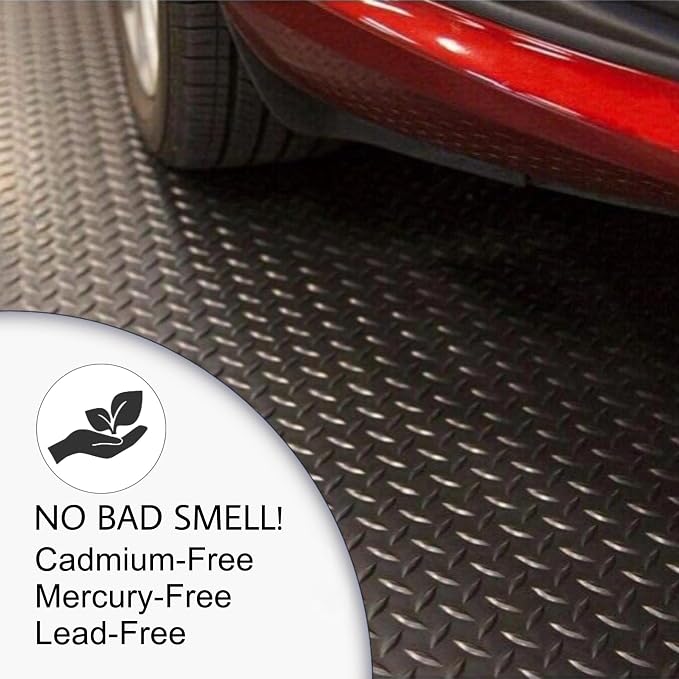 SEAL 6 x 8 Ft Premium Garage Floor Mat, Solid 2.8mm Thickened Black Commercial - Image 5