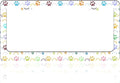 Colorful Cat and Dog Paw Prints License Plate Frame Stainless Steel License by TINALUIN