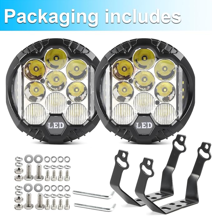LIGBT 2PCS 5 Inch Round LED Offroad Light - Image 7