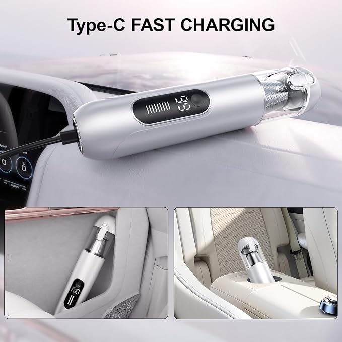 Cordless Handheld Car Vacuum, 16000PA 2-in-1 Blow & Suction, Brushless Motor - Image 7