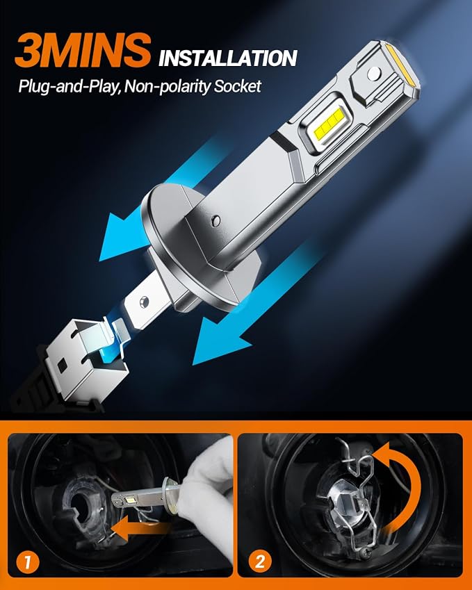 SEALIGHT H1 H7 Fog Bulbs Combo, 2024 Upgraded 100, 000LM Fog Lights - Image 7