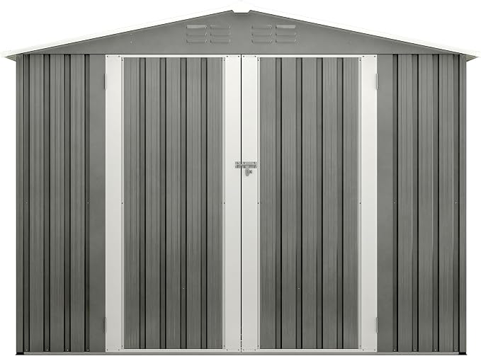 Outdoor Storage Shed, 8X6 FT Metal Garden Shed by Gaderth