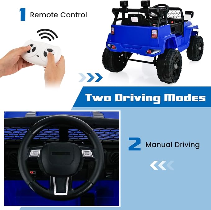 OLAKIDS Kids Ride On Truck, 12V Electric Vehicle Car - Image 4