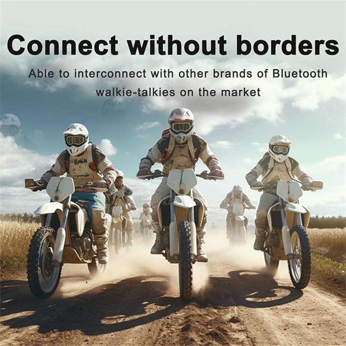 Mesh 3.0 Motorcycle Bluetooth Headset, 6 Riders Group V5.1 Helmet Bluetooth - Image 9