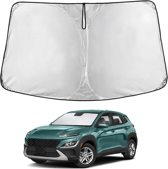 Econour Windshield Sun Shade for 2018-2025 Hyundai Kona Accessories Sunshade by EcoNour