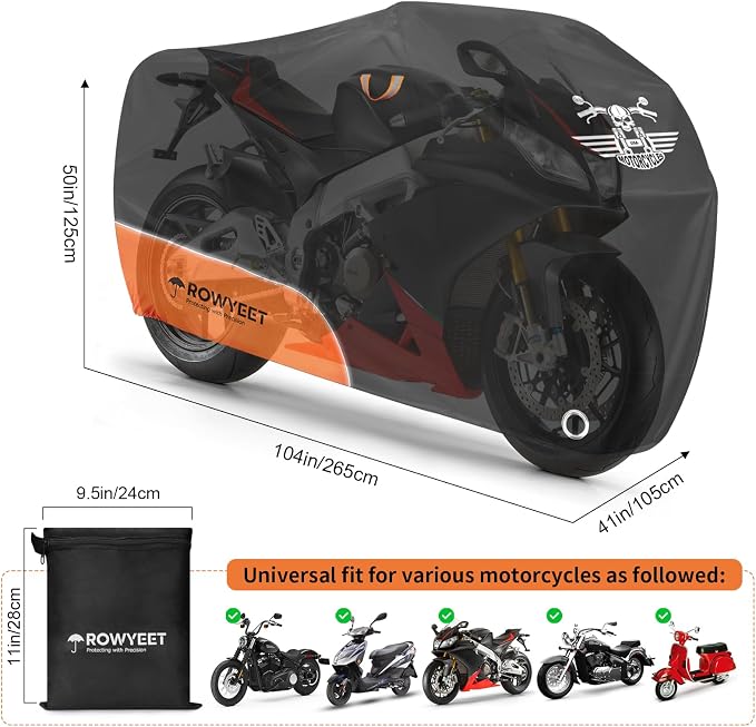 Motorcycle Cover Waterproof Outdoor Storage - Image 2
