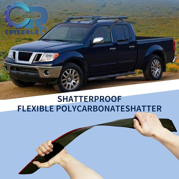 Window Visor Rain Guards Fit for Nissan Frontier Crew Cab 2005-2021 Trucks - Image 7