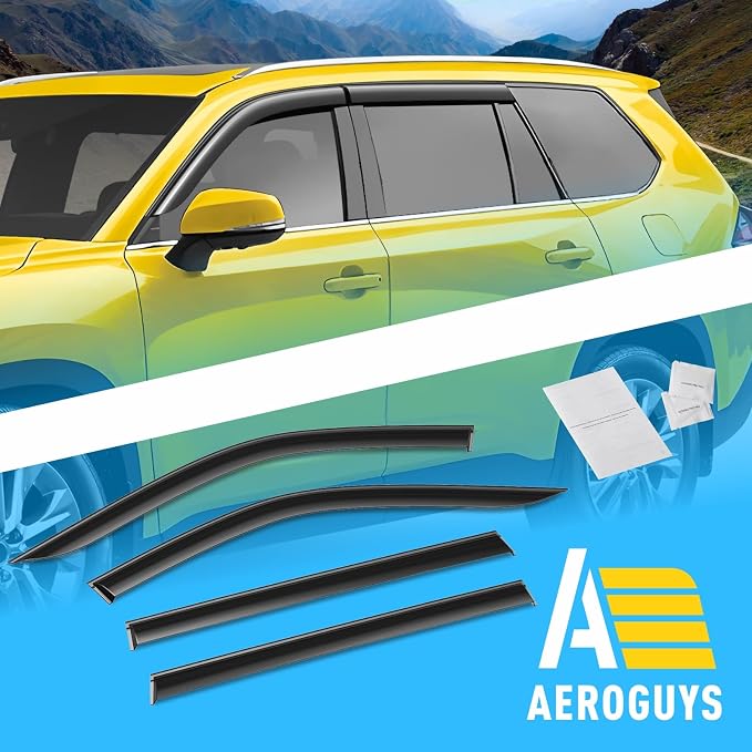 Extra Durable Window Deflectors Tape-On Window Visors Rain Guards Fit - Image 8