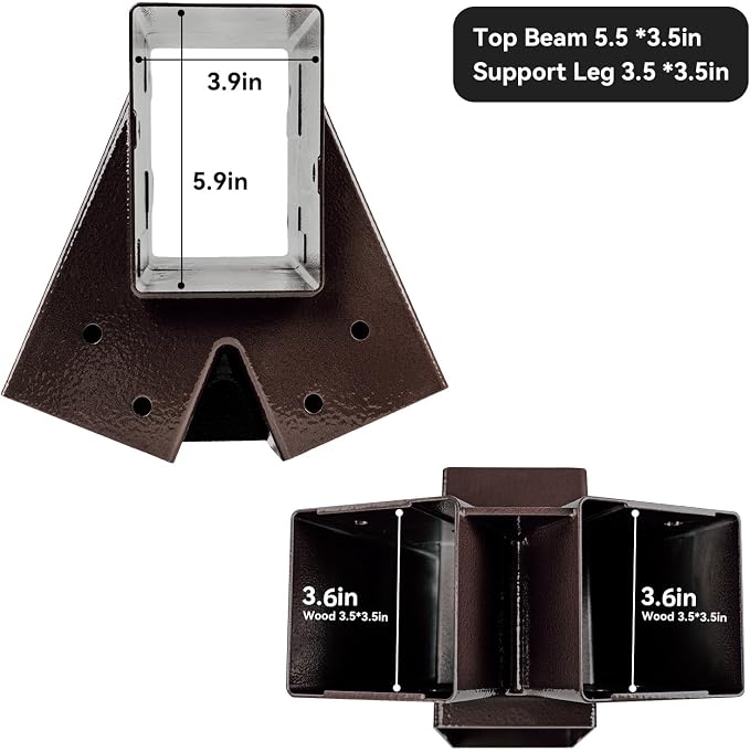 Heavy Duty Swing Sets Brackets Including 2 A-Frame Swing Set Brackets and 4 - Image 8