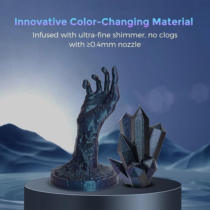 FLASHFORGE PLA Filament 1.75mm +/- 0.02mm Burnt Titanium, Color Changeable 3D - Image 4