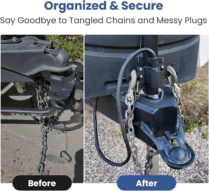Safoner Aluminum Trailer Towing Chain Organizer - Image 2