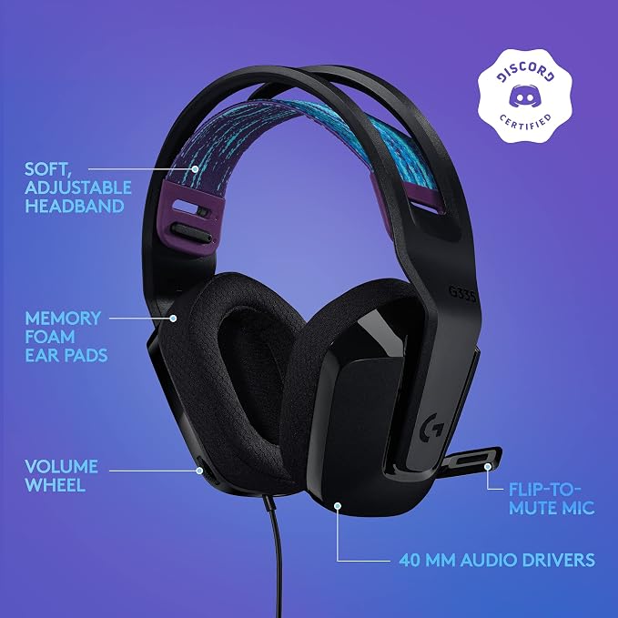 Logitech G335 Wired Gaming Headset, - Image 6
