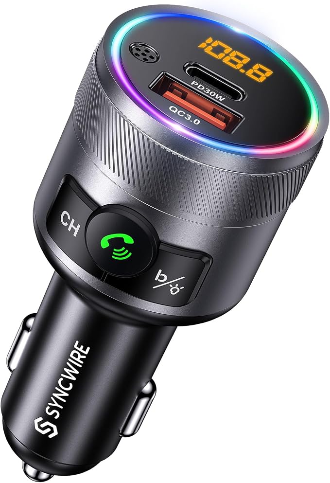 Syncwire Bluetooth 5.4 FM Transmitter by SYNCWIRE