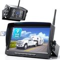 Fookoo HD 1080P 9" Wireless Backup Camera System, 9-inch Dual/Quad Split by FOOKOO