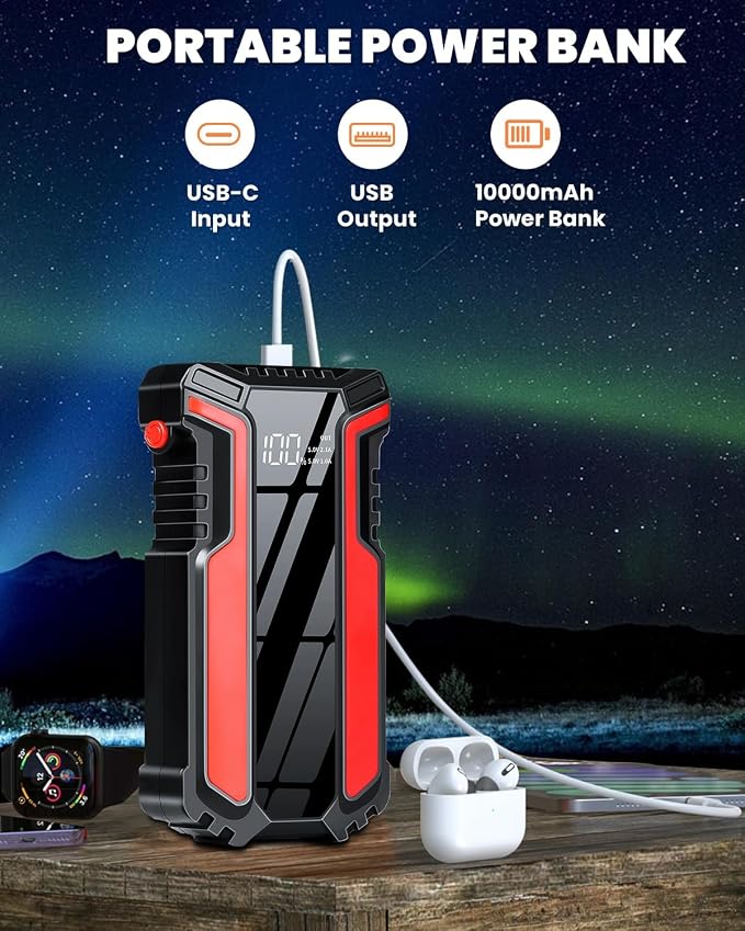 Car Jump Starter 3000A, Car Battery Jump Starter - Image 4