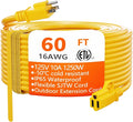 HUANCHAIN Outdoor Extension Cord 60 Foot Waterproof, 16/3 Gauge Flexible by huanchain