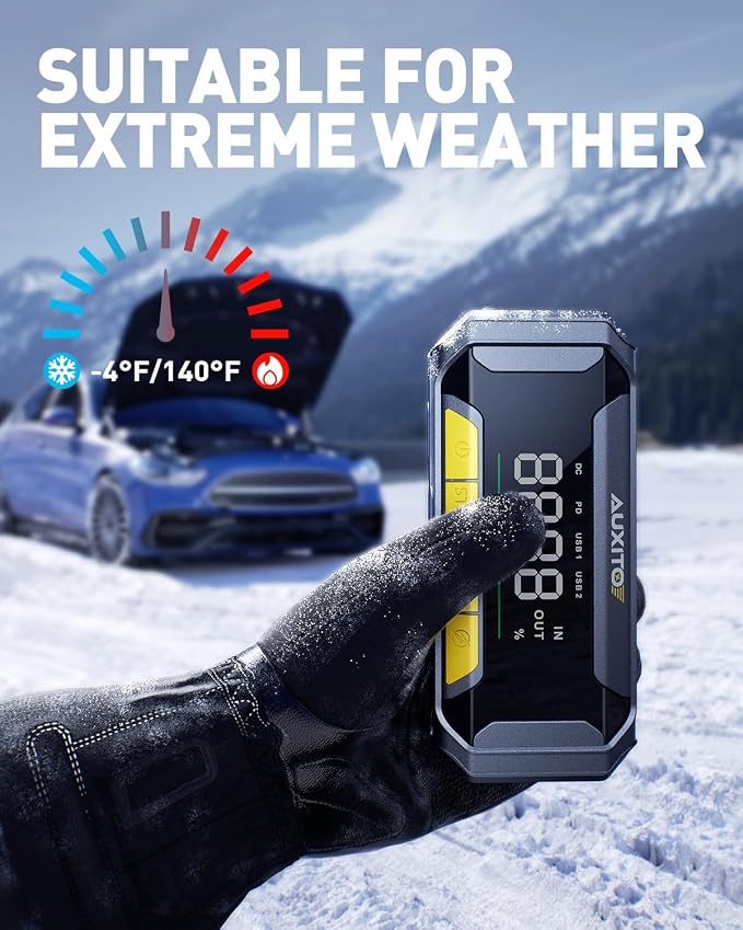 AUXITO 8000A Car Battery Jump Starter Boost Force Start Function Jump Box 60W - Image 8