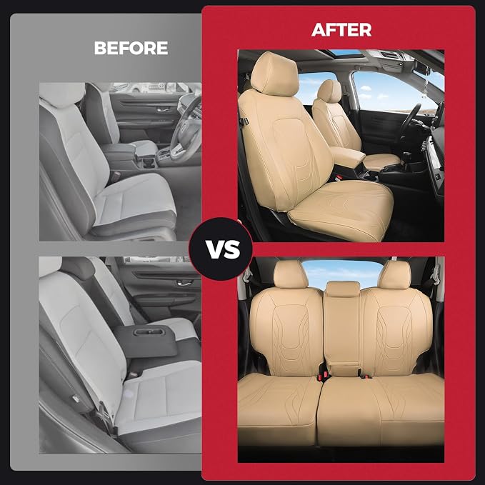 FREESOO Seat Covers for Honda CRV, Custom Fit Car Seat Covers for CRV LX EX - Image 7