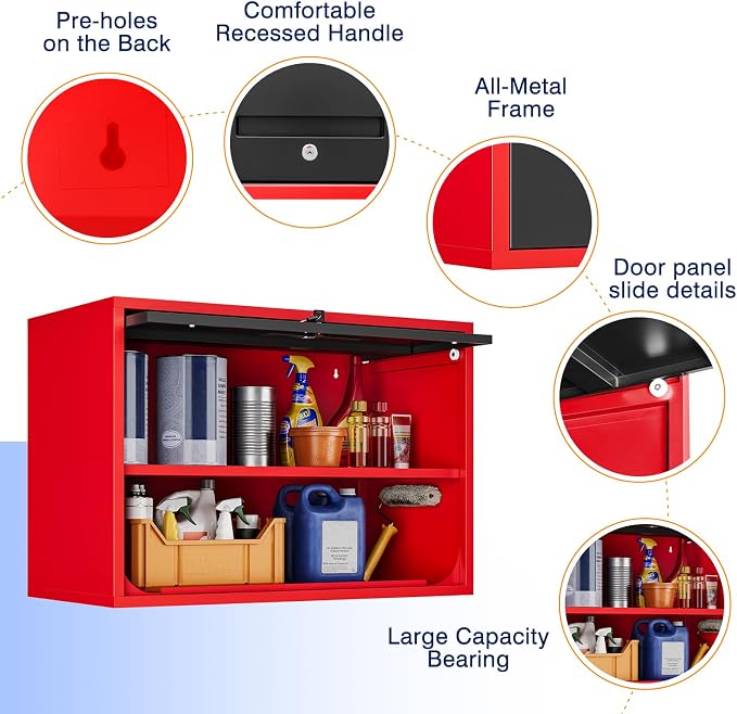 Yizosh Metal Garage Wall Cabinet - Image 6