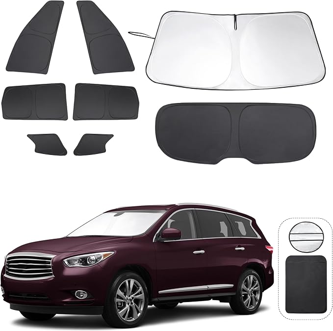 TINGLU Window Shades for Infiniti QX60 2014-2021 Accessorie Car Side Full by TINGLU