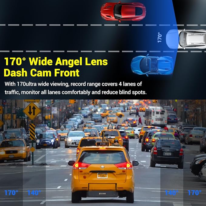 Dash Cam, Dash Camera for Cars 1080P FHD Dashcam DVR Car Camera Dash Cam Front - Image 3