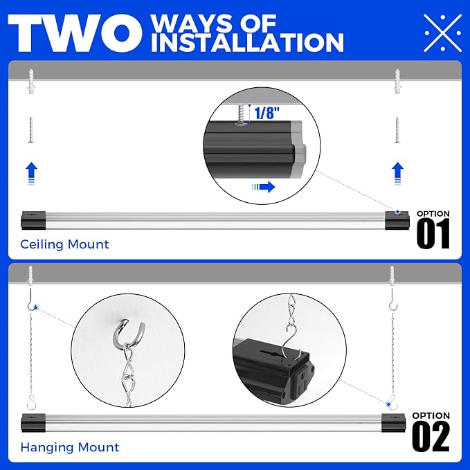Barrina BS84 LED Shop Lights for Workshop 4FT, 5000K Utility Shop Lights - Image 5