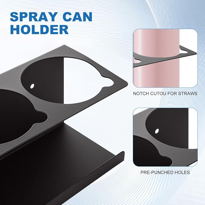 4 Pack Heavy-Duty Aerosol Spray Can Holder, 5 Can Spray Bottle Holder Steel - Image 4